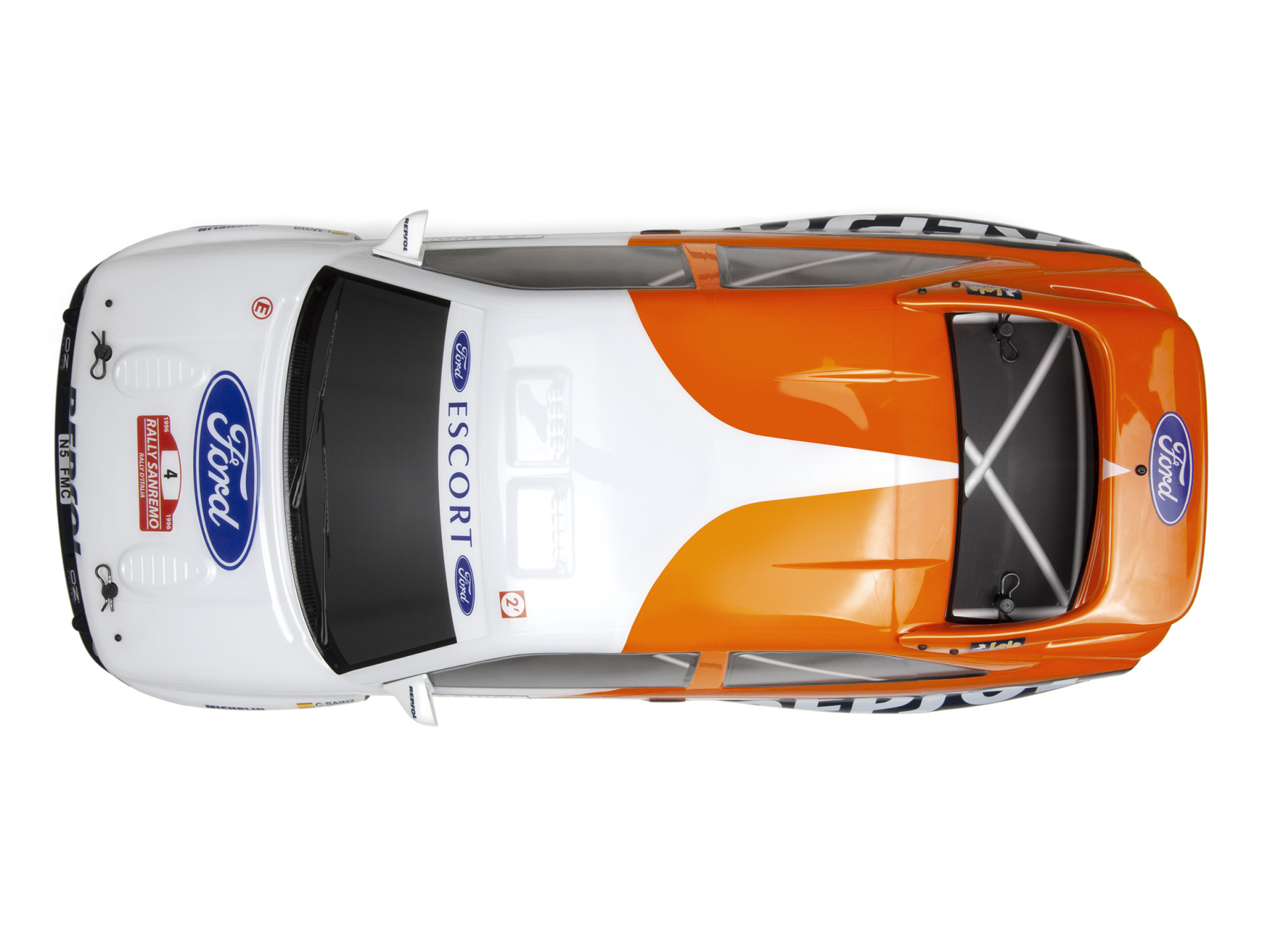 HPI WR8 FLUX 1996 Ford Escort Cosworth Rally Sanremo RTR 160558 - Abbildung 7