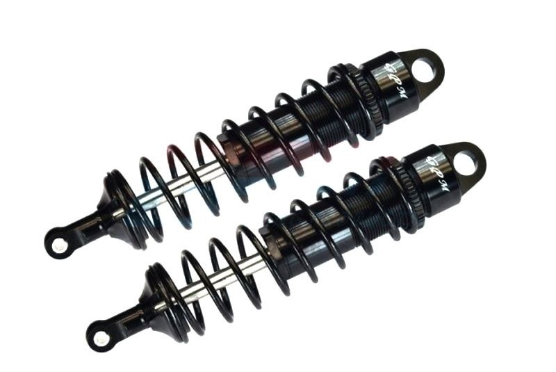 GPM Alum. 6061-T6 Dämpfer 128mm, 6mm Dämpferstange vo. schwarz Traxxas Sledge