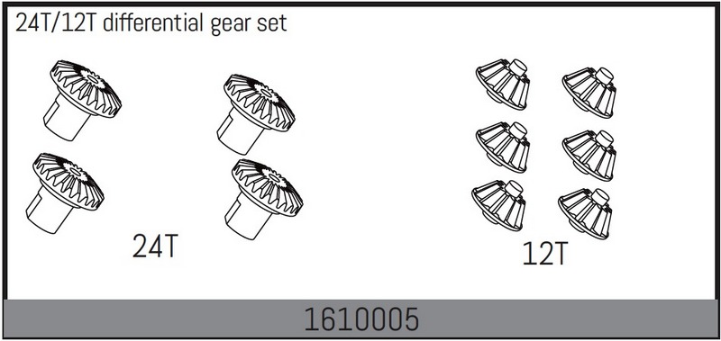 Absima 24T/12T differential gear set 1610005