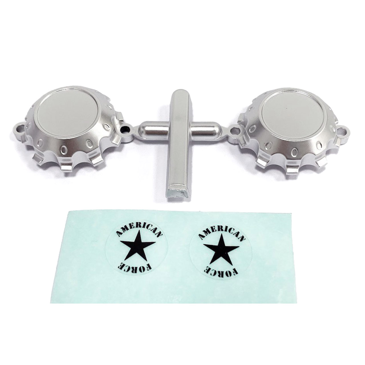 CEN-Racing Silver Wheel Cap (w/decal, for American Force H01 CONTRA) CD0631