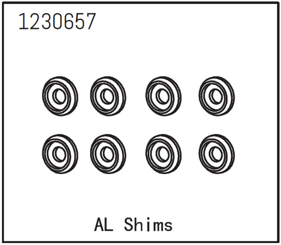 Absima Aluminium Unterlegscheiben (8 St.) 1230657