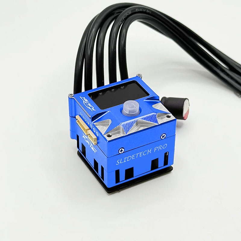 FURITEK Slide-Tech PRO Regler Sensor mit OLED & interner Lüfter für 1/10 Drifter & Stock Racing Blue Edition FUR-2703