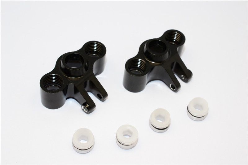 GPM Alu Achsschenkel eloxiert v/h schwarz Traxxas 1/16 E-Revo