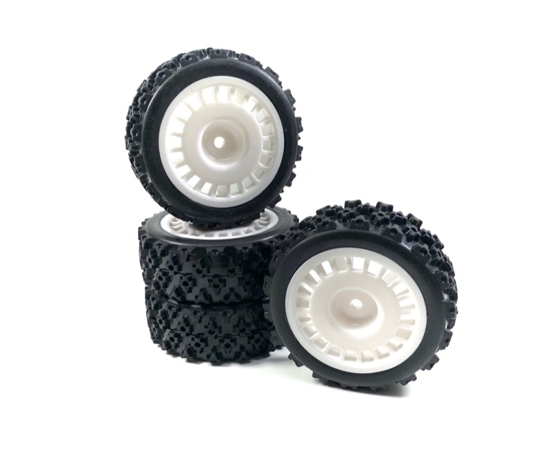 Absima 1:10 Räderset "Rally Block Design" white (4 St.) 2510062