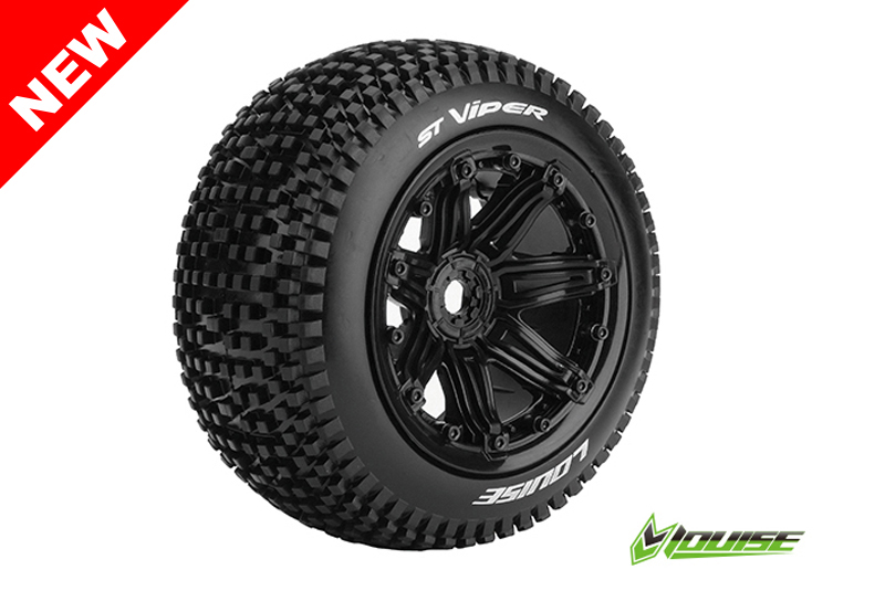 Louise ST-VIPER Sport-Compound Felge schwarz (2) TRX, ARRMA, HPI, ... 1:8er / L-T3289B - Abbildung 1