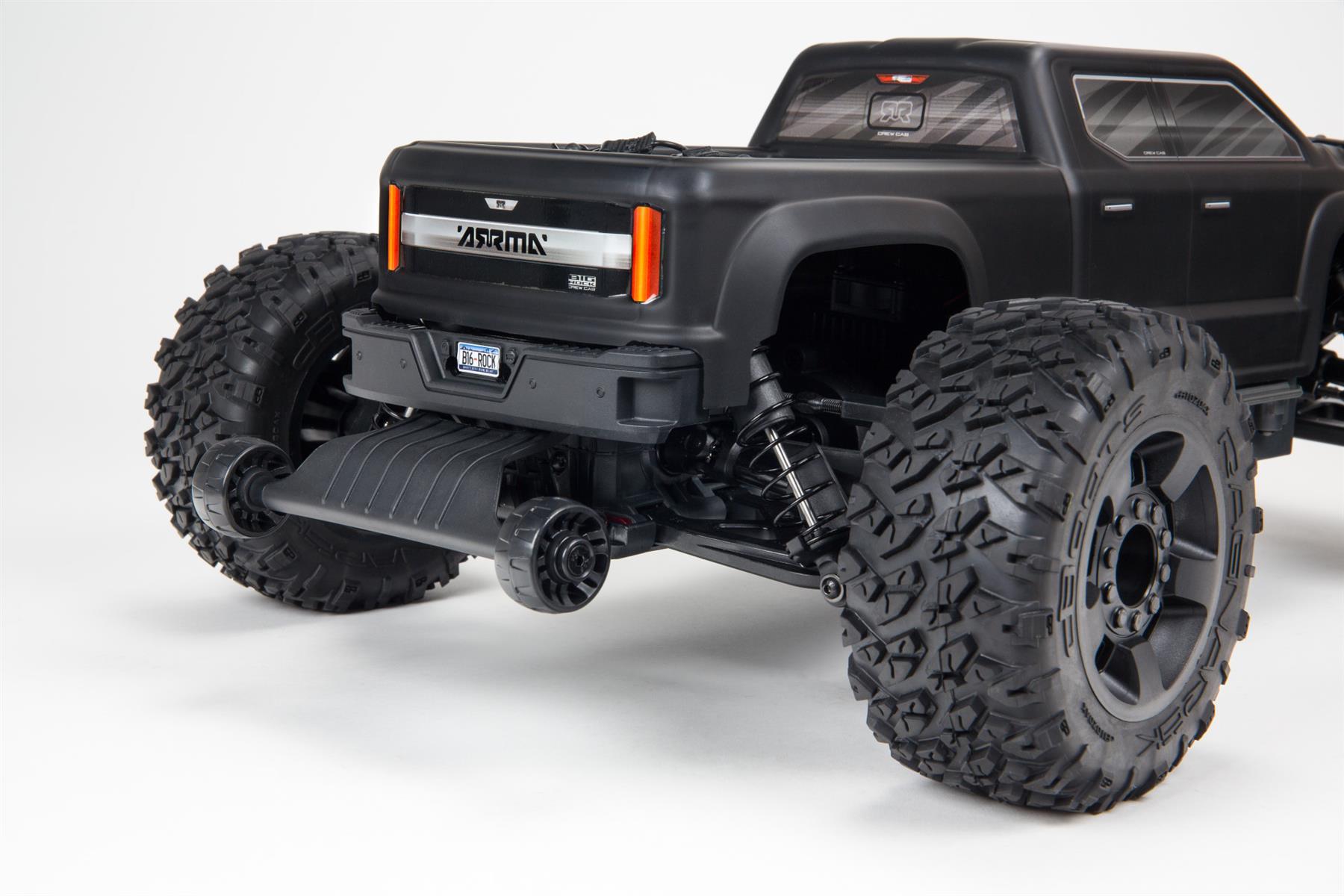 ARRMA 1/10 BIG ROCK 4X4 3S BLX Brushless Monster Truck RTR, Black ARA4312V3B