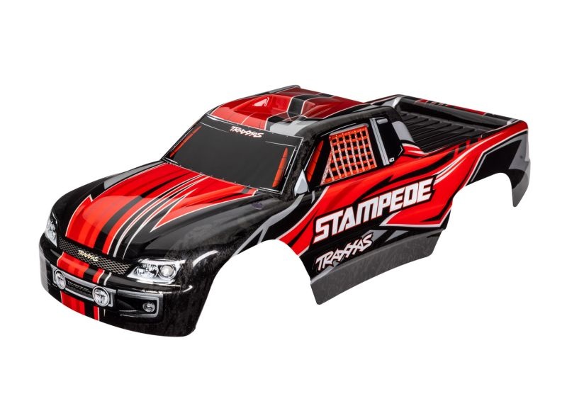 Traxxas Karo Stampede (passt auch Stampede VXL) rot, kpl. lackiert 3651