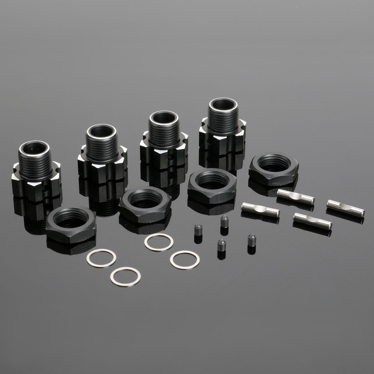 CKR0203 Radmitnehmer Set 17mm Aluminium (2 Sets inl Muttern und Pin) - Abbildung 1