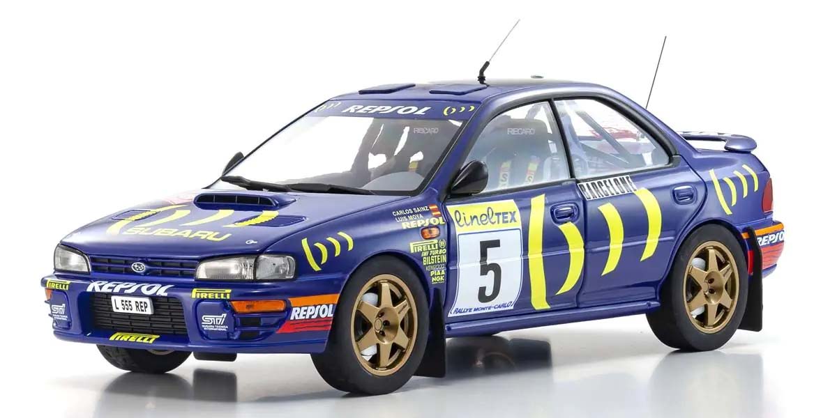 Kyosho 1:18 Subaru Impreza Carlos Sainz Winner Monte Carlo 1995 Nr.5 08962B