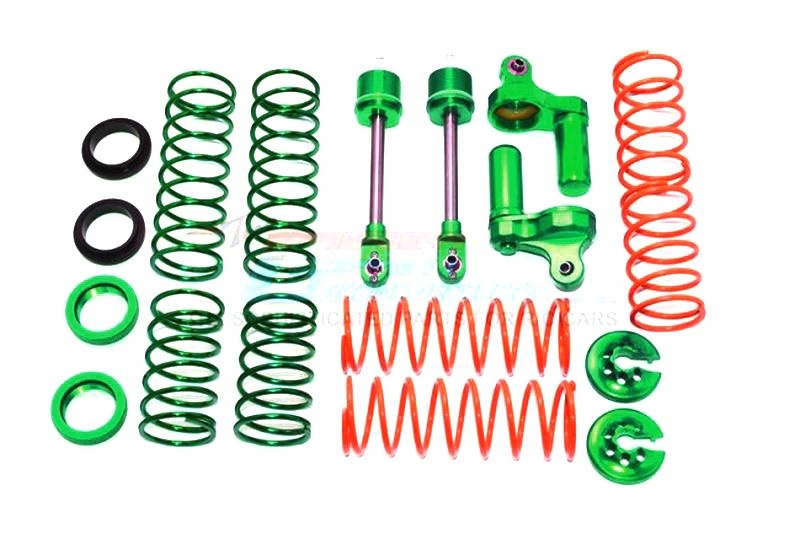 GPM Alu L-Shape Stoßdämpfer Ersatzteile mit Federn grün Traxxas X-MAXX