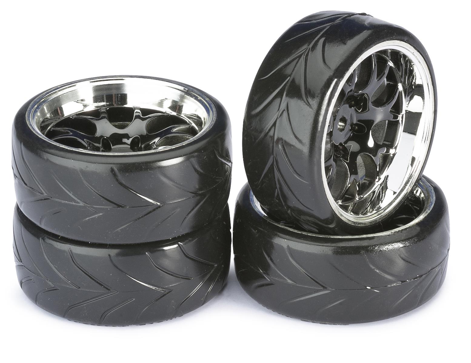 Absima Räderset Drift LP " Wabe / Profil A" schwarz/chrom 1:10 (4 St.) 2510040