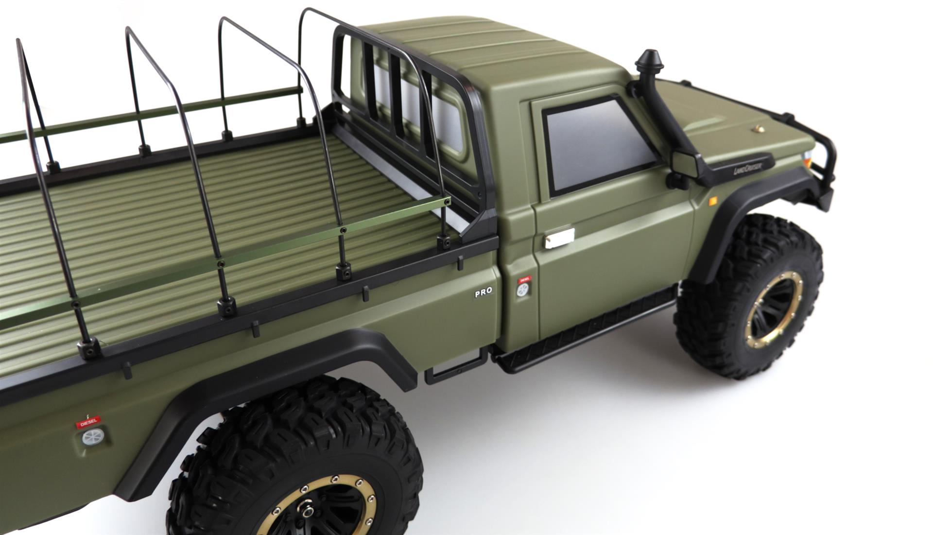 Amewi AMXRock RCX8PS Scale Crawler Pick-Up 1:8, RTR Militär grün 22475