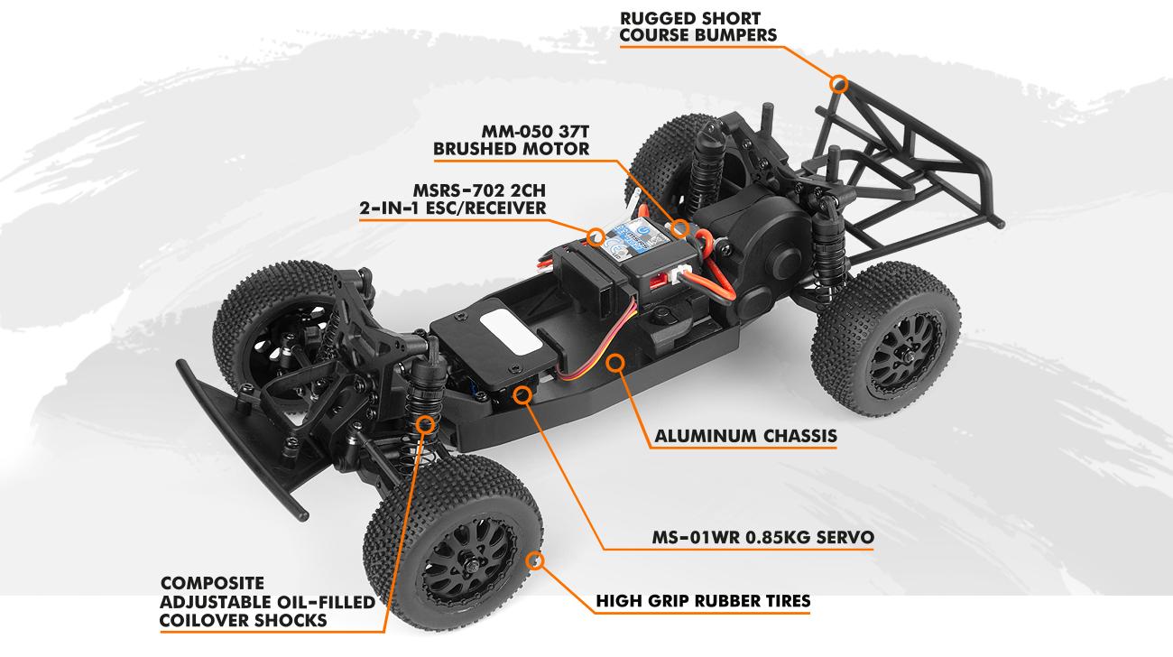 Maverick Microbe 1/24 4WD Mini Short Course Truck Orange 150502 - Abbildung 6