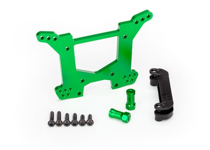 Traxxas Alu Dämpferbrücke  hi grün eloxiert 6738G