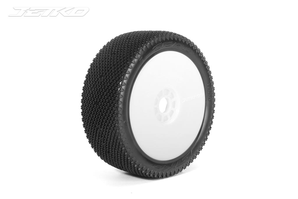 Jetko J Zero Soft verklebt auf Felge Revo weiß 1:8 (2) JK1008SRW