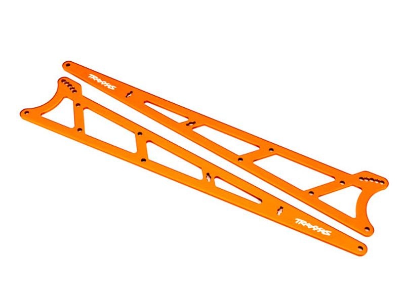 Traxxas Seitenplatten Wheelie Bar orange Alu (2) 9462A