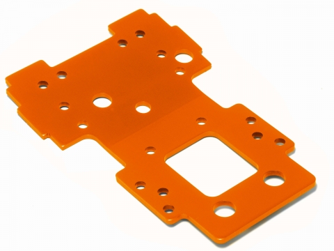 HPI Untere Bulkhead Platte 2.5mm (Orange/Savage X) 105892