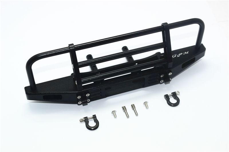 GPM Alu Brush Guard Bumper einstellbar vorn schwarz Traxxas Traxxas4 Defender, Axial SCXII