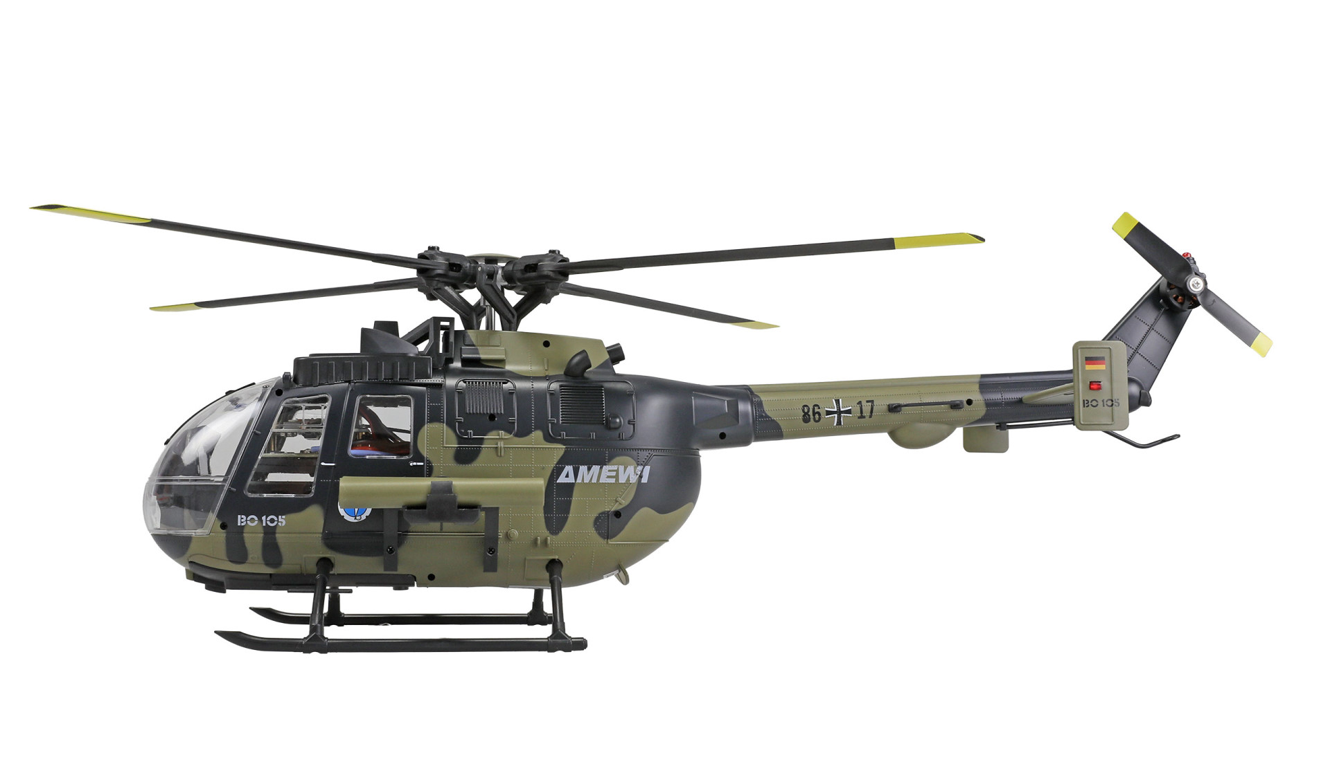 Amewi Bo105 Helikopter Bundeswehr brushless 6-Kanal 3D/6G RTF 25378 - Abbildung 2