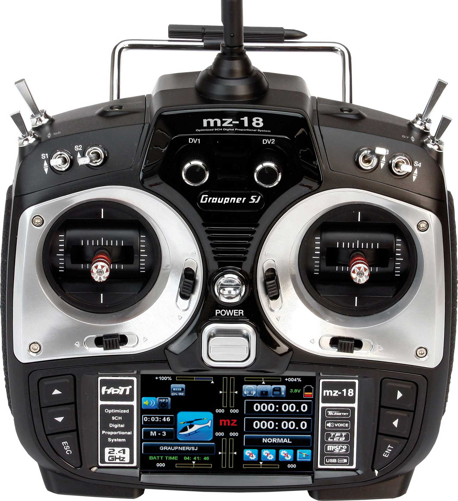 GRAUPNER MZ-18 HOTT EINZELSENDER 2,4Ghz FERNSTEUERUNG S1005.77
