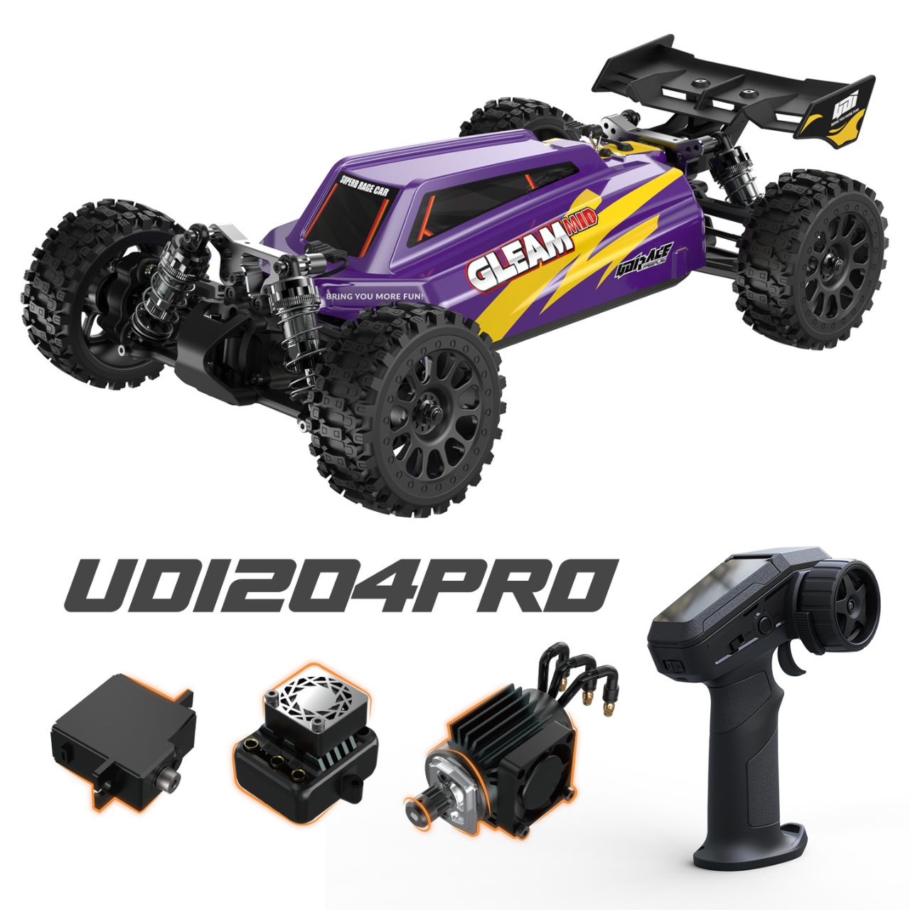 UDI R/C UD1204 GLEAM Pro 1/12 4WD Brushless Buggy Purple - Abbildung 8