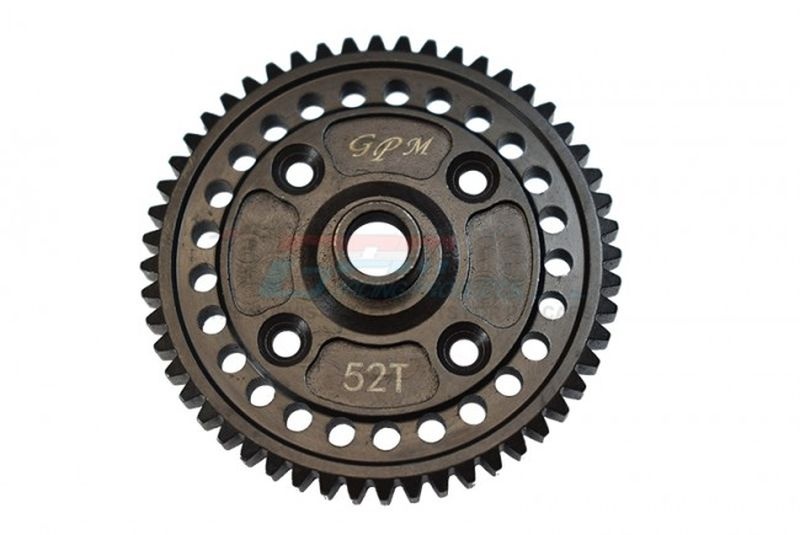 GPM Carbon Stahl Hauptzahnrad 52Z schwarz GPM Traxxas Sledge SLE052TSBK