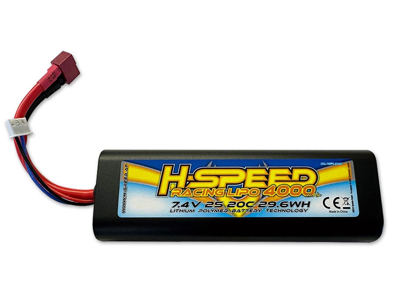H-SPEED LiPo 4000mAh 7.4V 29.6Wh Racing Akku HSPLI008