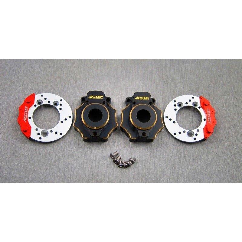 SAMIX Messing Portal Gehäuse & Bremsscheiben Set für TRX TRX4 & 6 TRX4-4413C2