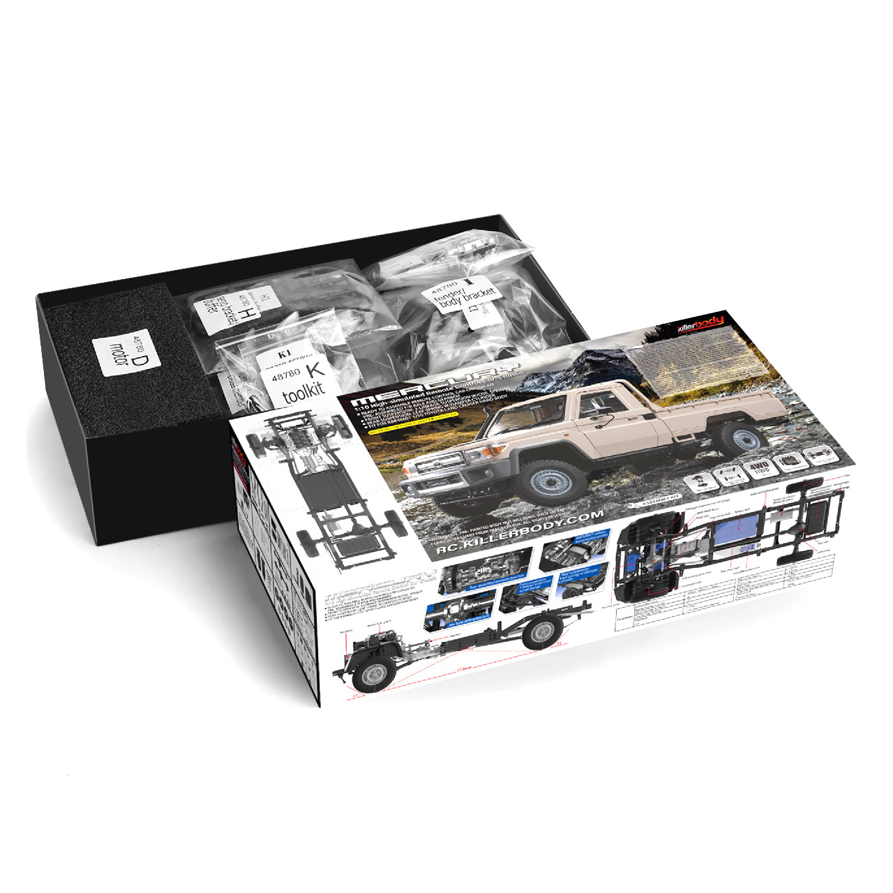 Killerbody Mercury Chassis Kit für LC70 KB48780