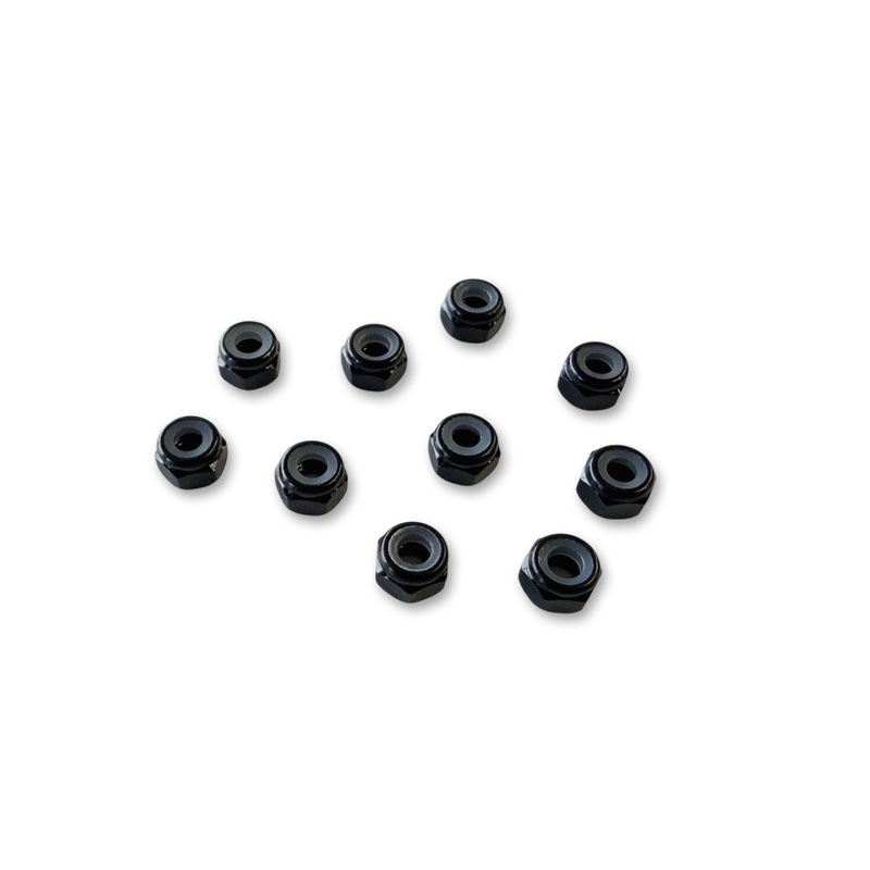 H-SPEED Alu Stoppmuttern M3 schwarz (10)