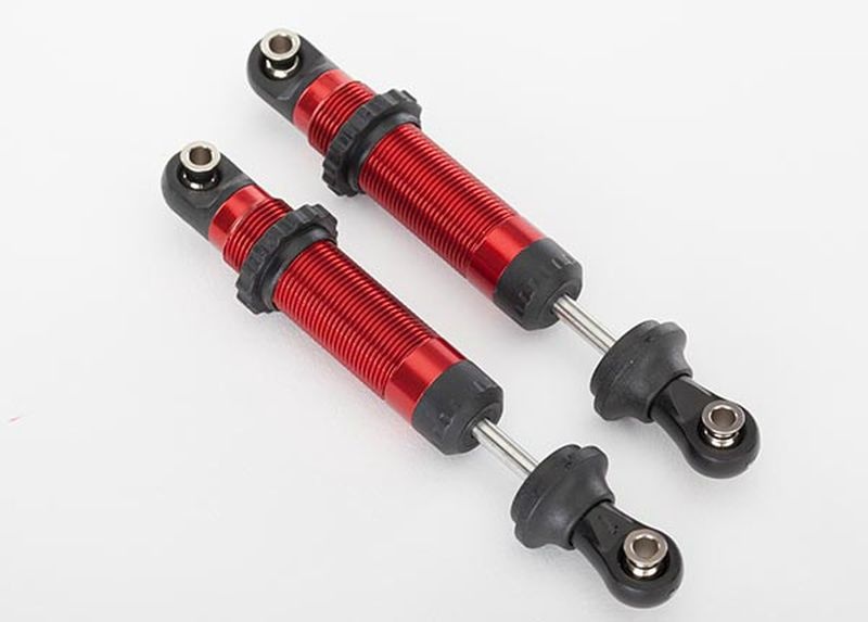 Traxxas Dämpfer GTS hart-eloxiert, rot montiert inkl Federhalter 8260R
