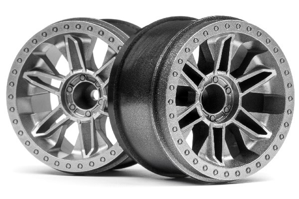 HPI 6-SHOT ST WHEEL (SILVER/2PCS) 120136