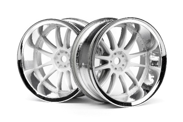 HPI Work Xsa 02C Felge 26Mm Chrom/Weiß (9mm Offset) HP3285