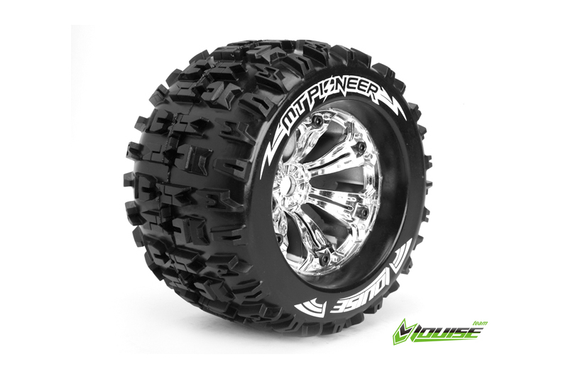 Louise MT 3.8 PIONEER 1/8 Sport Felge chrome (2) TRAXXAS, HPI / 1/2 Zoll Offset / L-T3218CH