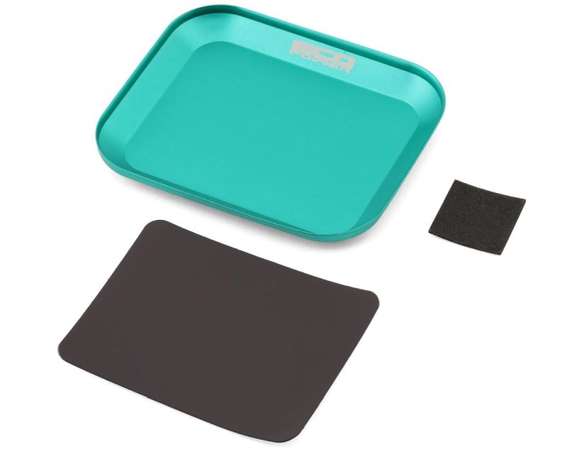EcoPower Kleine magnetische Alu-Teile/Schraubenablage grün ECP-3008