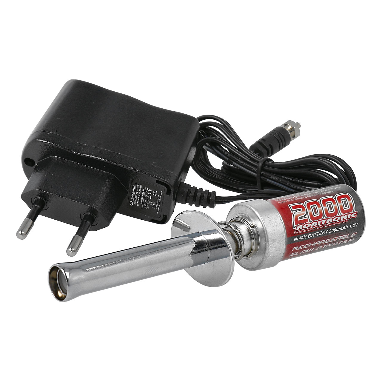 Robitronic Glühkerzenstarter 2000mAh mit Ladegerät - Abbildung 1