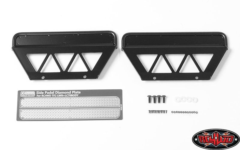 RC4WD Trifecta Side Sliders for Land Cruiser LC70 Body (Black) VVV-C0417