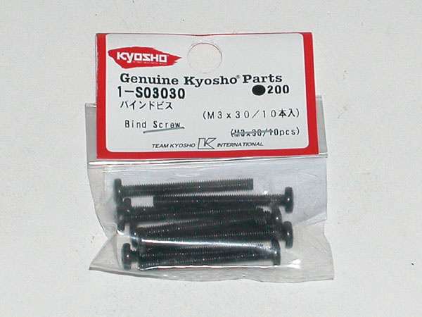 Kyosho LINSENKOPFSCHRAUBEN M3X30 (10) METALL (FAZER) 1-S03030