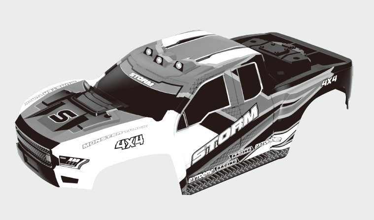 Absima Pickup Shell (Red) AB18301-30