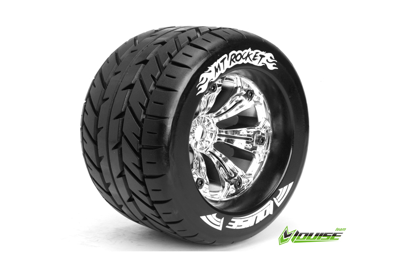 Louise MT 3.8 Rocket 1/8 Sport Felge chrome (2) TRAXXAS, HPI / 1/2 Zoll Offset / L-T3217CH