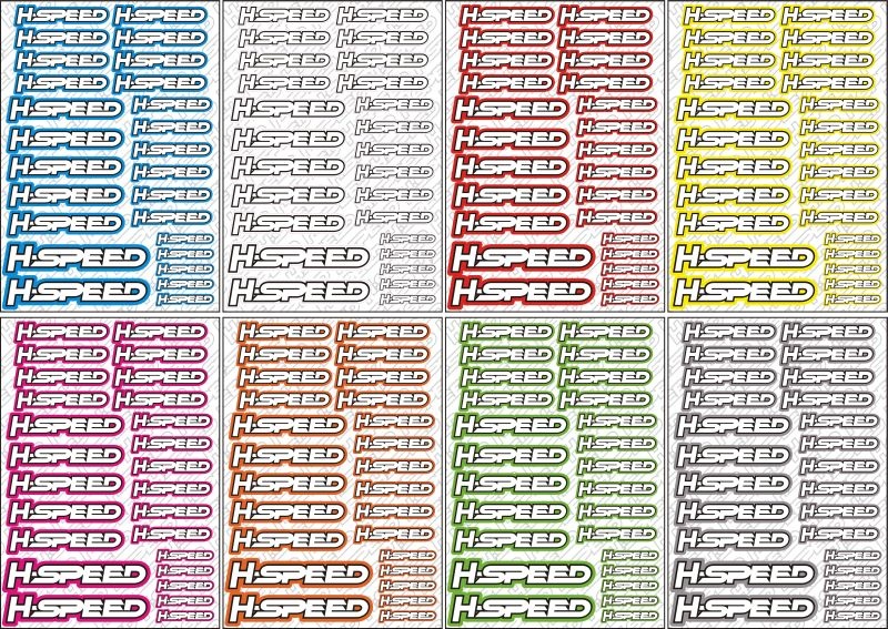 H-SPEED Aufkleber Bogen 8 Farben HSP0009