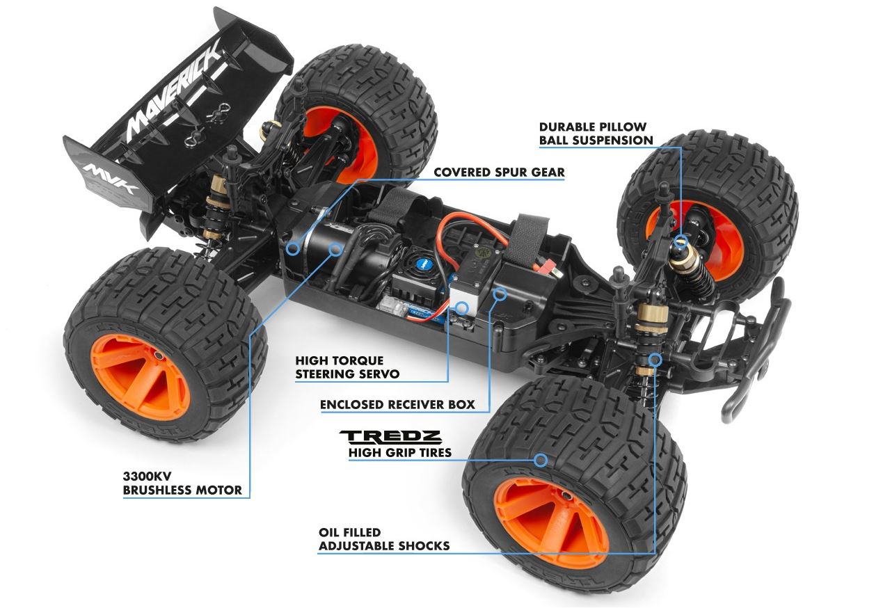 Maverick Quantum XT Flux Blue RTR 1/10 Brushless Truggy 150205