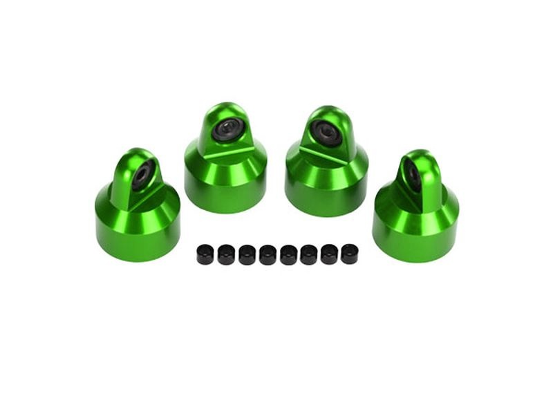 Traxxas Dämpfer Kappen, Alu (grün-eloxiert) GTX Dämpfer (4)/ Distanz 7764G