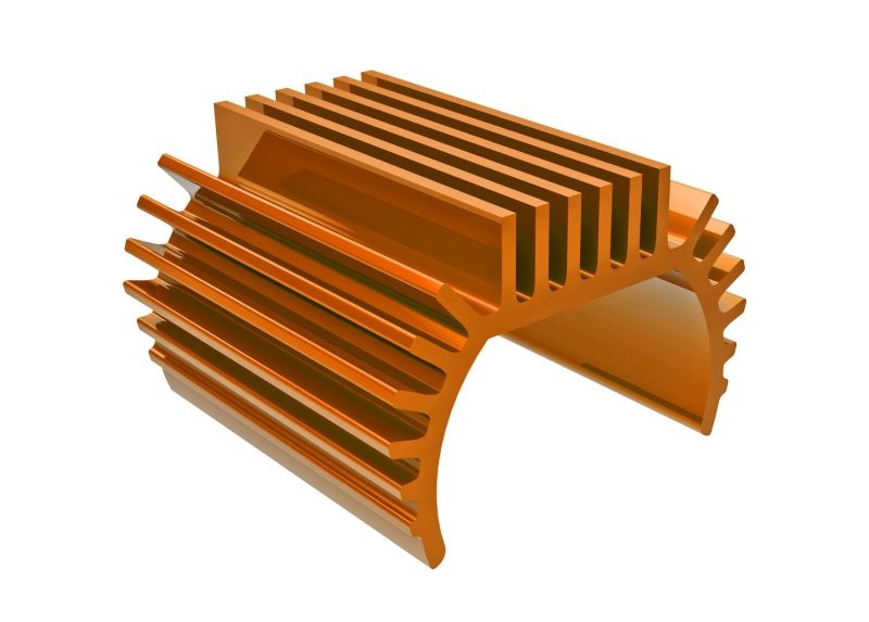Traxxas Kühlblech für Titan 87T Motor 6061-T6 Alu orange eloxiert 9793-ORNG