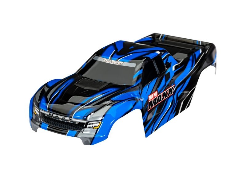Traxxas Karosserie blau mit Aufkleber & Clipless Mini-Maxx 10711-BLUE - Abbildung 1