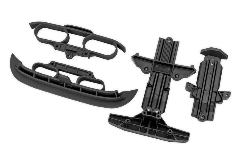 Traxxas Bumper schwarz + Skid-Platten 10837-BLK