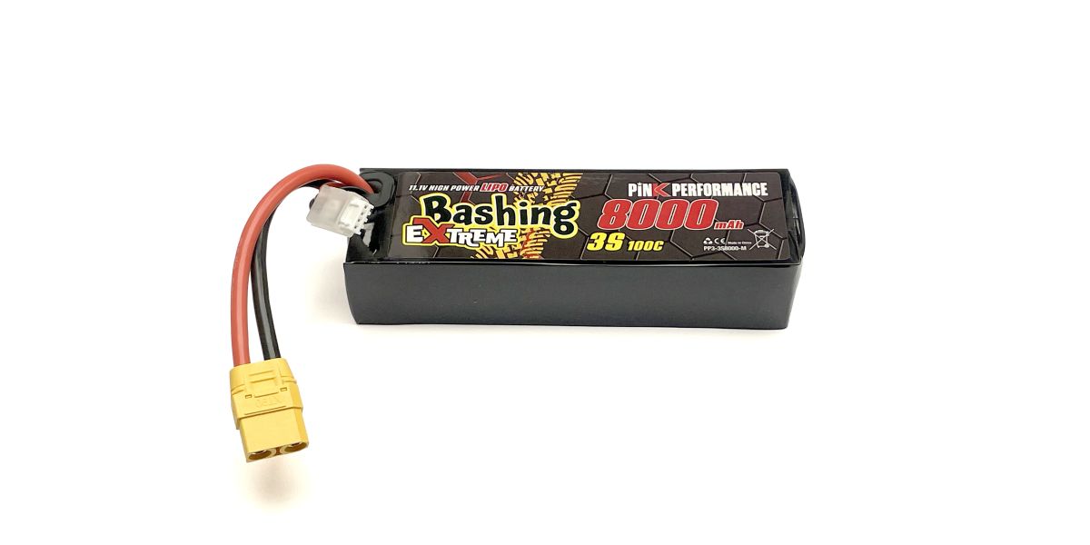 Pink Performance Extreme Bashing LiPo Akku 3S 11.1V-8000-100C Multi 157x47x34mm 515g PP3-3S8000-M