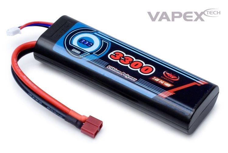 Vapex LiPo Akku 2S 7,4V 3300mAh 30C T-Stecker RD330D2
