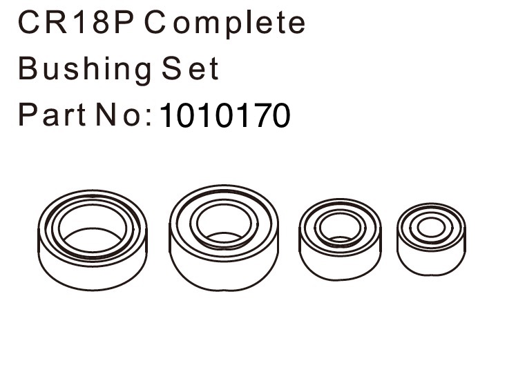 Hobby Plus Complete Bushing Set - EVO 1:18 240308