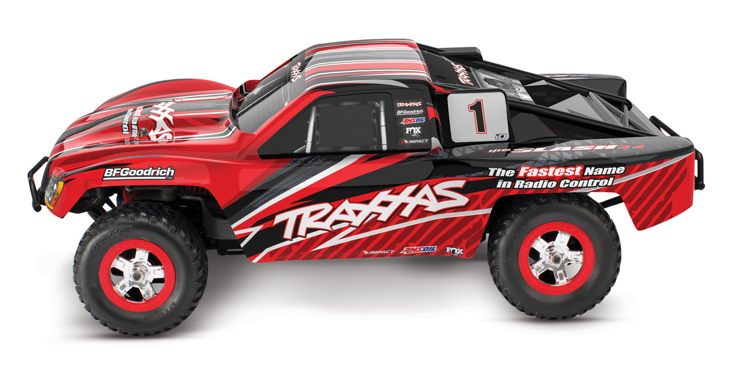 Traxxas Slash 4x4 1/16 Rot RTR Brushed mit Akku & USB-C Lader 70054-8 - Abbildung 3